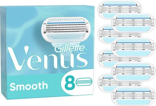 Gillette Venus Smooth Razor Blades For Women - 8 Refill Blades