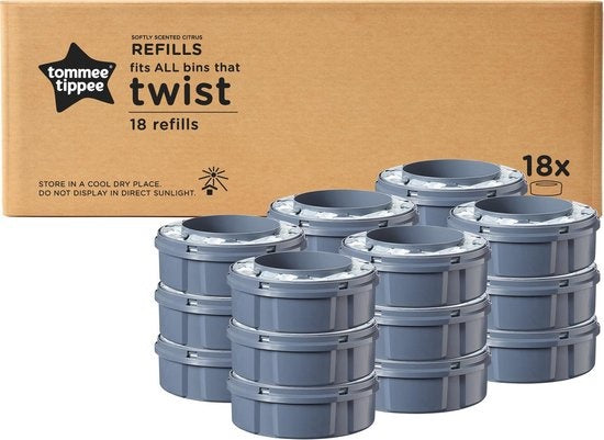 Tommee Tippee Twist &amp; Click Windeleimer Nachfüllpackung – 18 Stück