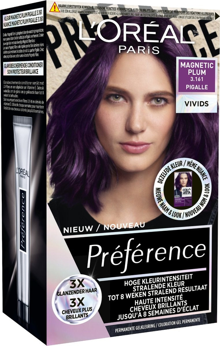 L'Oréal Paris Préférence Vivids 3.161 Magnetic Plum Pigalle – Verpackung beschädigt