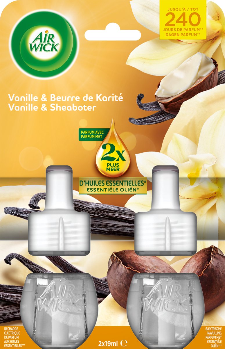 Air Wick Elektrischer Lufterfrischer – Magnolie &amp; Kirschblüte – Nachfüllpackungen Duo 2 x 19 ml