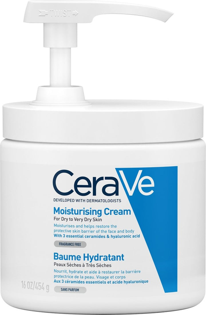 CeraVe - Moisturizing Cream - voor droge tot zeer droge huid - met pomp - 454g