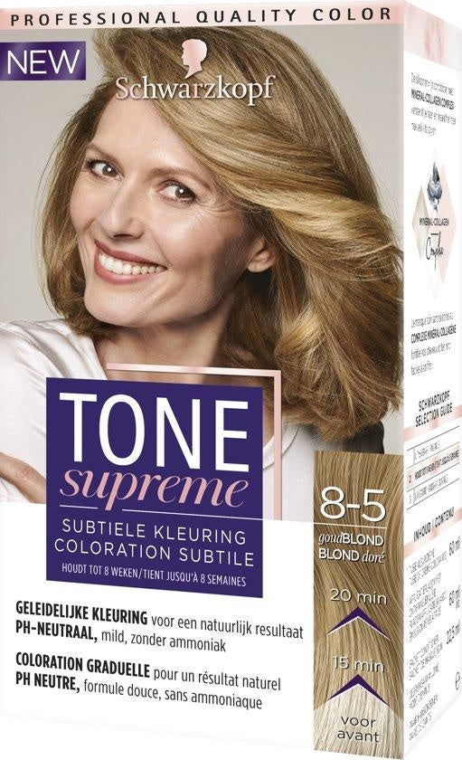 Schwarzkopf Tone Supreme 8-5 Goldblond 60 ml Haarfärbemittel – 1 Stück