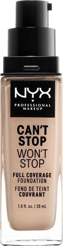 NYX Professional Makeup Can't Stop Won't Stop Full Coverage Foundation - CSWSF02 Alabaster - Foundation - 30 ml