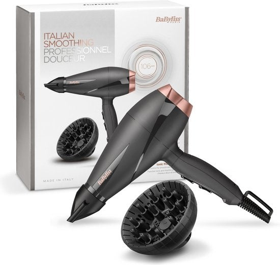 BaByliss 6709DE Smooth Pro Hair Dryer 2100W Black/Pink