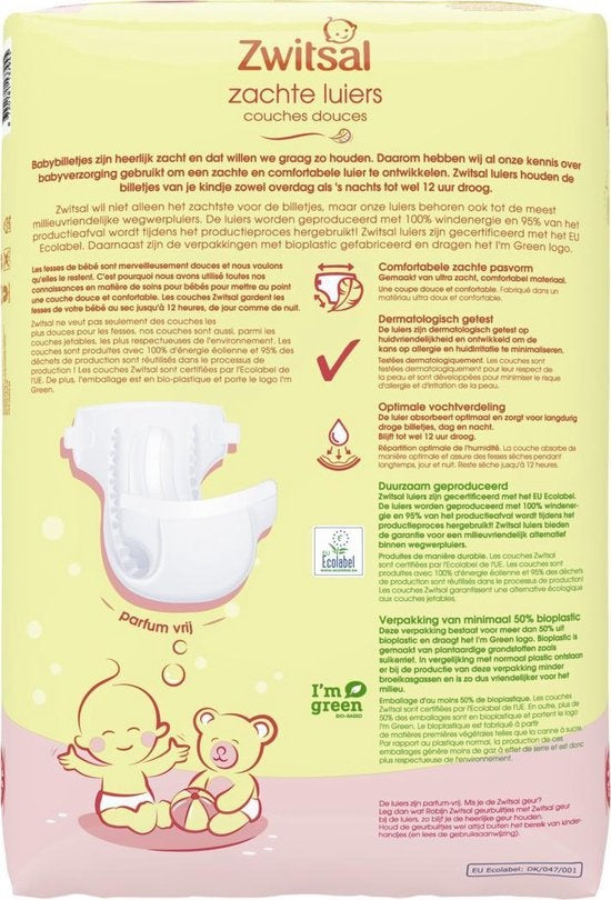 Zwitsal Diapers Midi - Size 3 - 213 pieces - Value pack