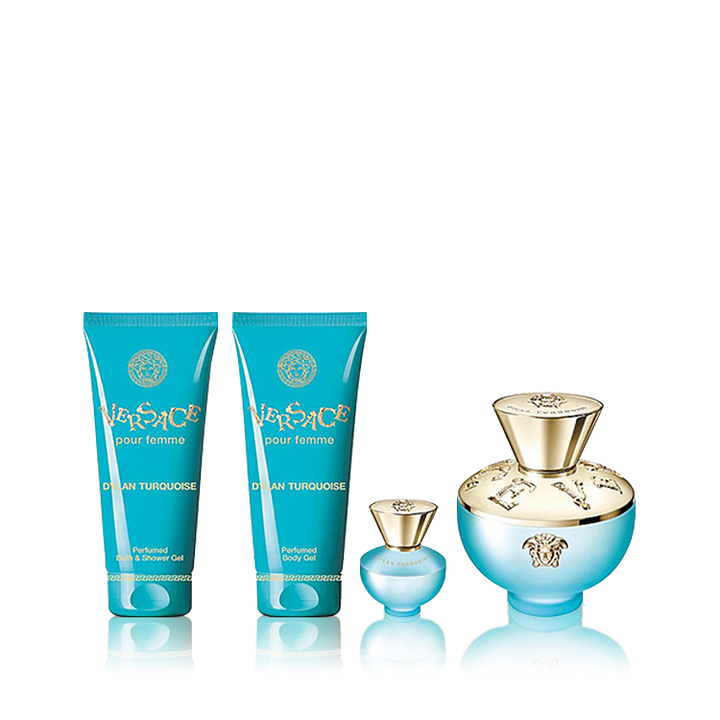 Versace Dylan Turquoise Gift Set 100 ml Eau de Toilet + bath &amp; shower gel + mini 5ml Eau de Toilet set