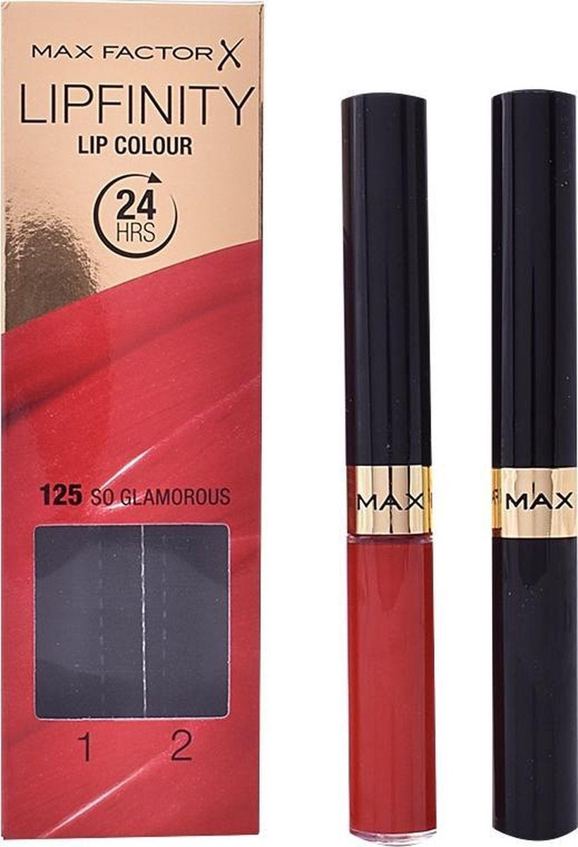 Max Factor Lipfinity Lip Color Lippenstift – 125 So Glamorous – Verpackung beschädigt