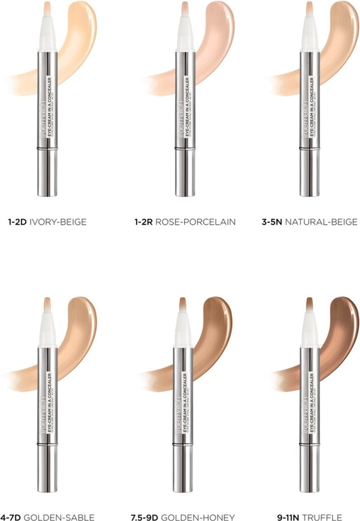 L'Oréal Paris True Match Touche Magique Concealer - N3-5 Natural Beige - Concealer en Oogcrème in 1, Verrijkt met 0,5% Hyaluronzuur