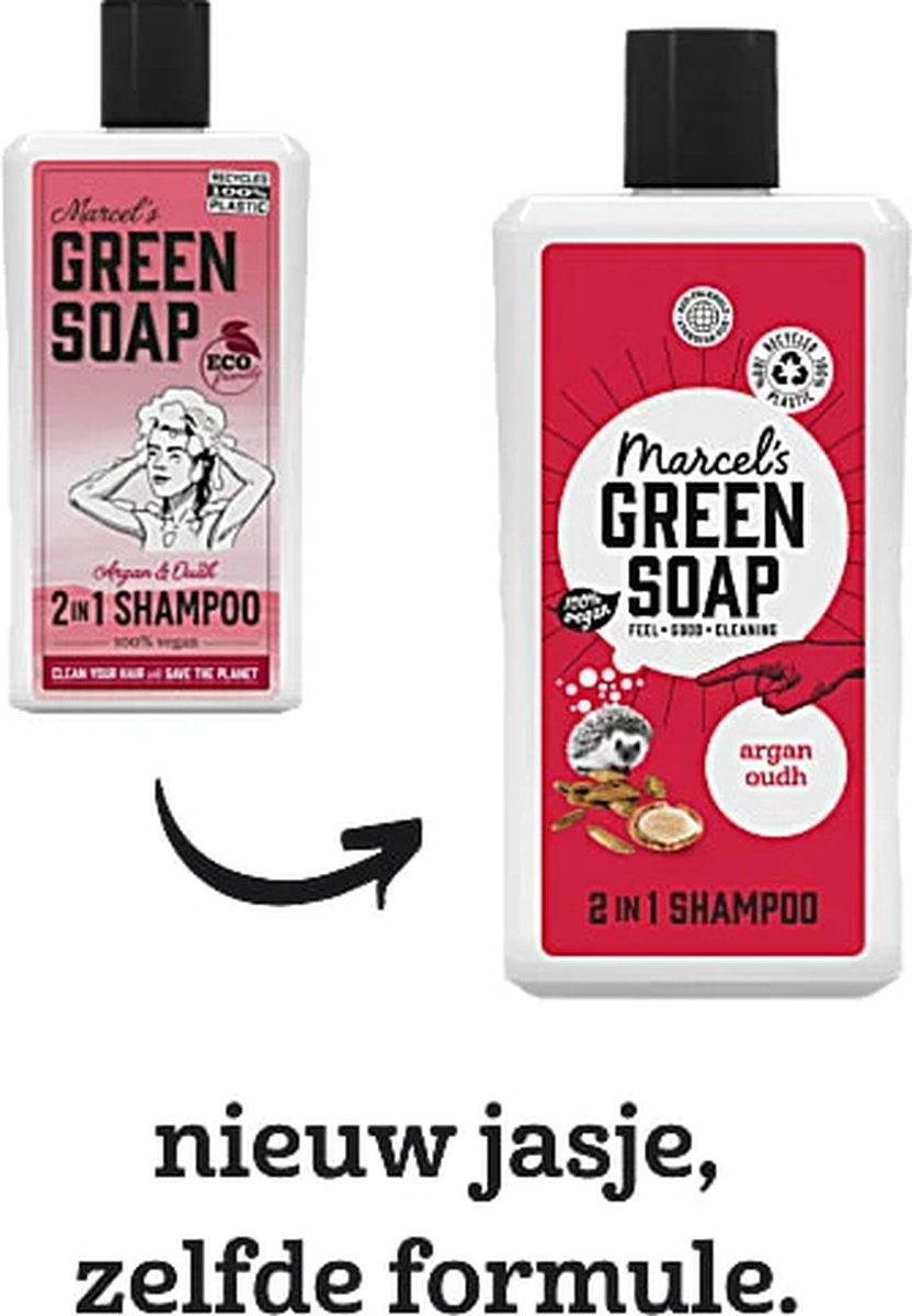 Marcel's Green Soap 2-in-1 Shampoo Argan &amp; Oudh - 500 ML