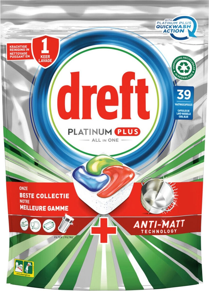 Dreft Dishwasher Tablets Platinum Plus 39 pieces