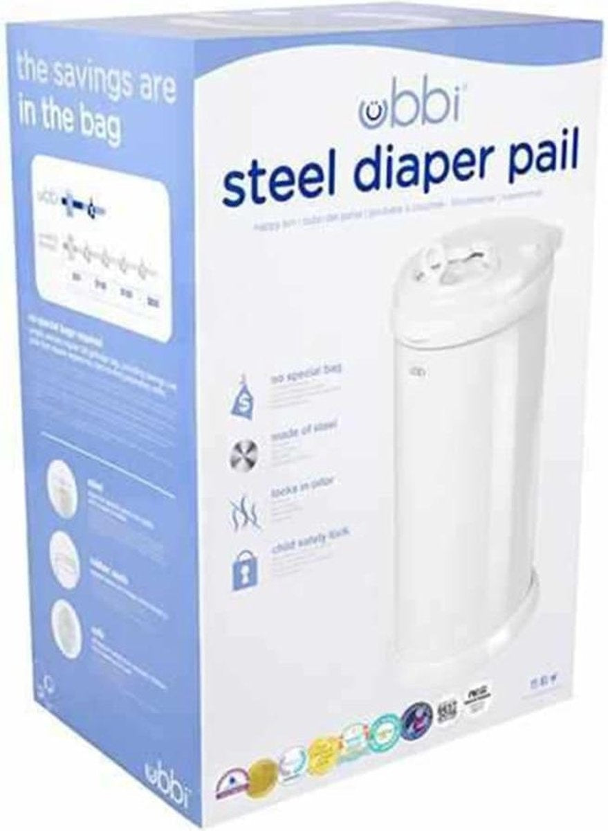 Ubbi Diaper Pail - White - Packaging damaged