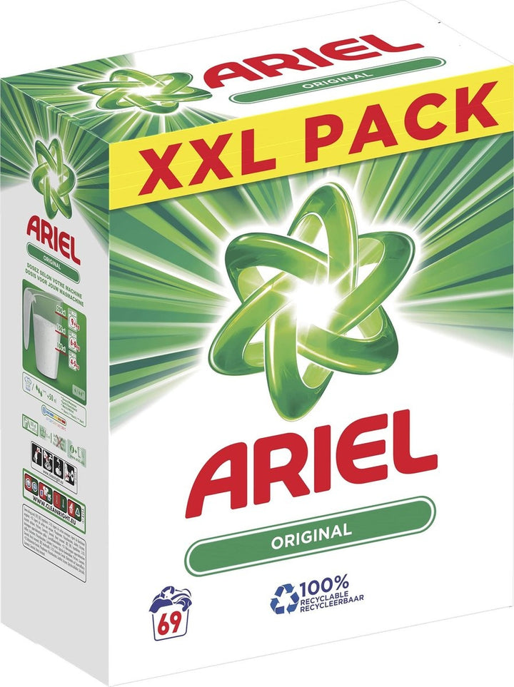 Ariel Washing Powder Original White - Detergent - 69 Washes - Value Pack