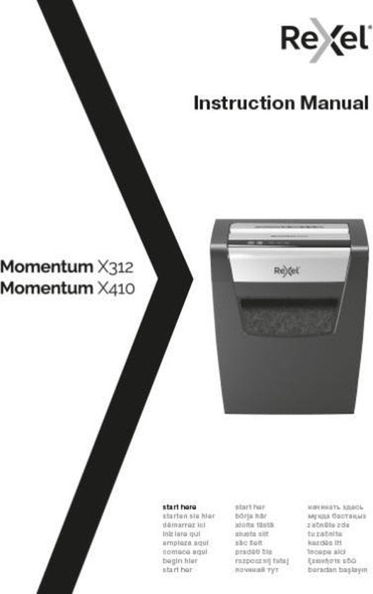 Rexel Momentum X312 Paper Shredder with Anti-Jam Technology for Office and Home Working - P- 3 Cuts - Up to 12 A4 Sheets - Shreds Documents, Staples and Paper Clips - 23 Litre Waste Bin - Black