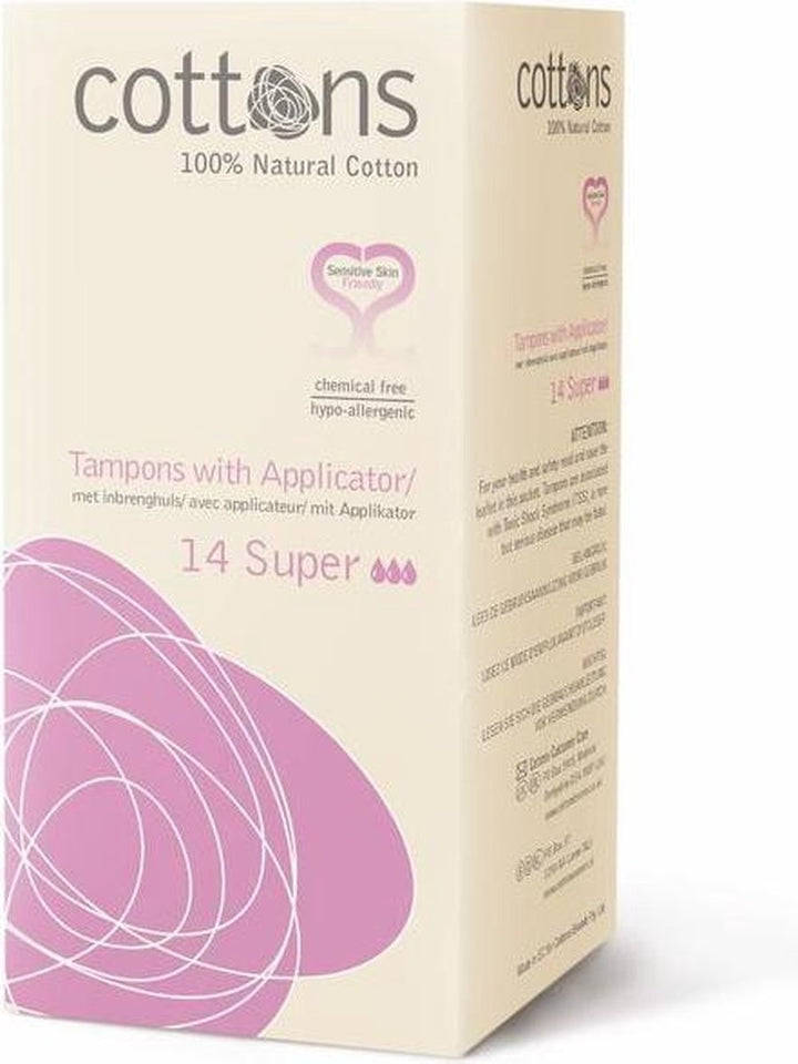 Cottons Tampons mit Einführhülse Super - 14 Stk