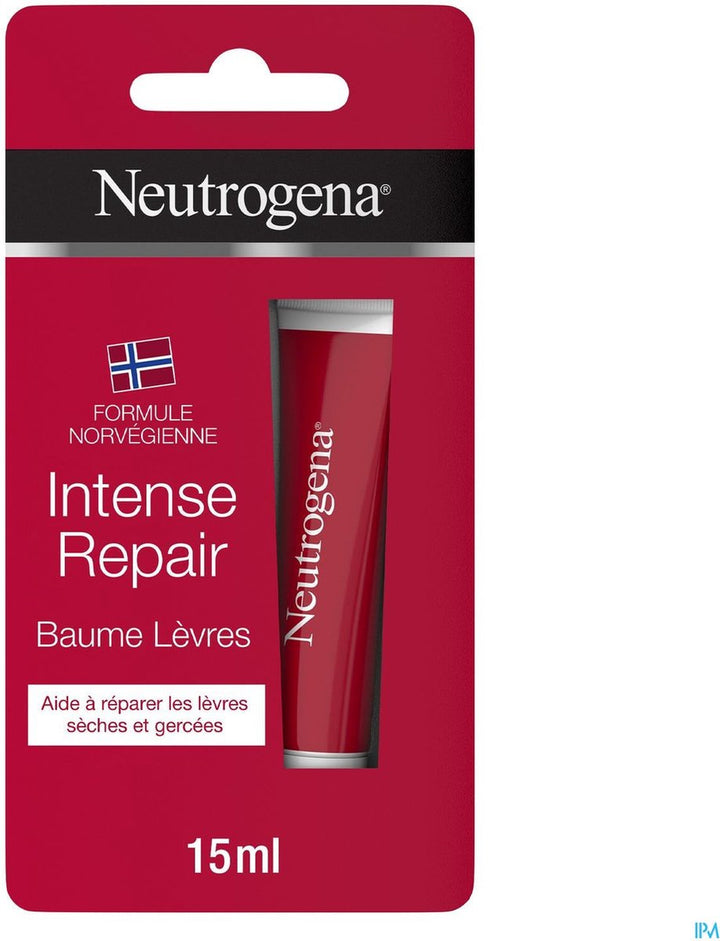 Neutrogena Intense Repair Balm, intensiv feuchtigkeitsspendender Balsam für geschädigte, ausgetrocknete und gereizte Lippen 15 ml