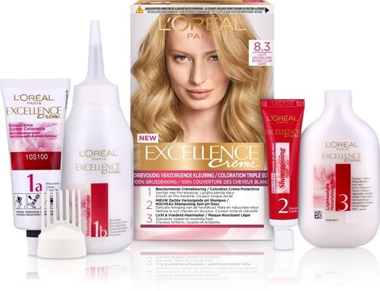 L'Oréal Paris Excellence Crème 8.3 Light Golden Blonde - Hair Dye