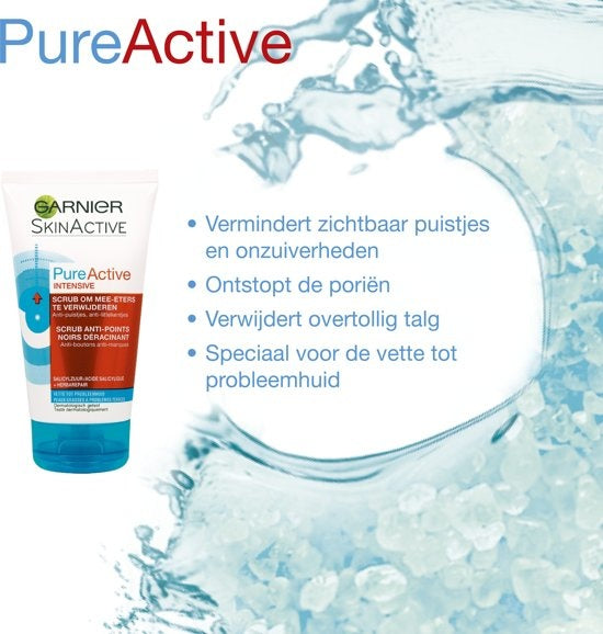 Garnier Pure Active Intensive Scrub tegen Mee-eters 150 ml