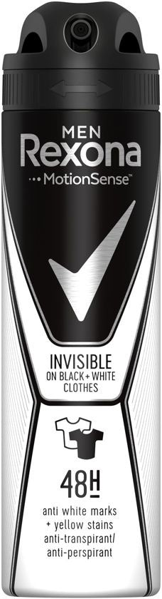 Men invisible on black+white clothes, antiperspirant 48H