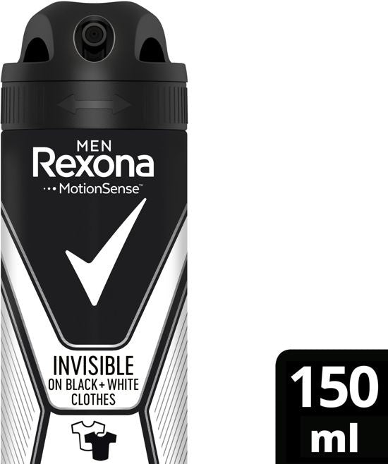 Men invisible on black+white clothes, antiperspirant 48H