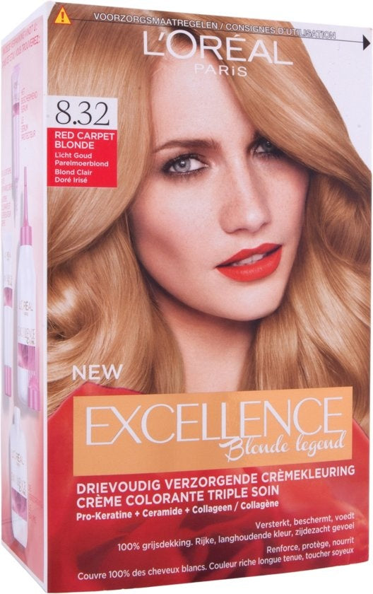 L'Oréal Paris Excellence Blonde Legend - 8,32 Red Carpet Blonde - Haarfärbung - Verpackung beschädigt -