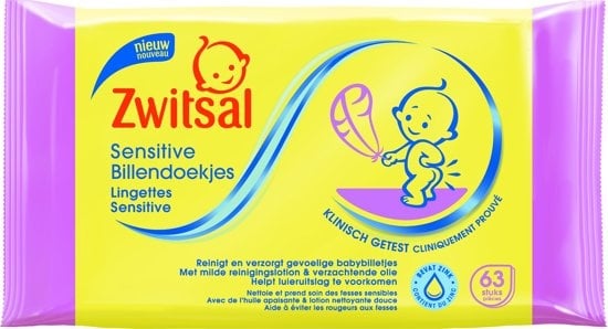 Zwitsal Baby Wipes Sensitive - 24 x 63 pieces - Baby - Value pack