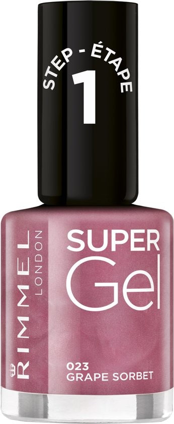 Rimmel London SuperGel Gel-Nagellack – 023 Grape Sorbet