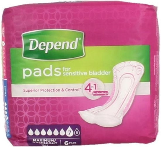 Incontinence Pads Maximum - 6 pieces - Packaging damaged