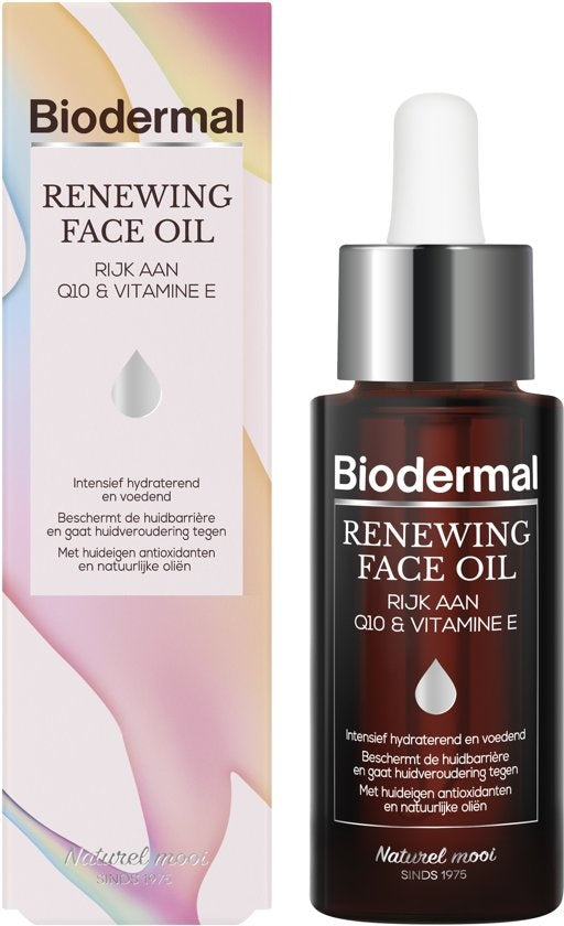 Biodermal Renewing Face Oil ‚Met krachtige huideigen antioxidanten Q10 - 30ml - Verpakking beschadigd