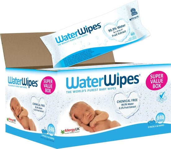 WaterWipes Babytücher – 9x60 (540 Tücher)