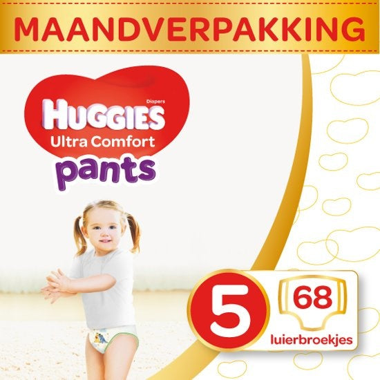 Ultra Comfort Diaper Pants - Size 5 - 12 to 17 kg - 68 pieces