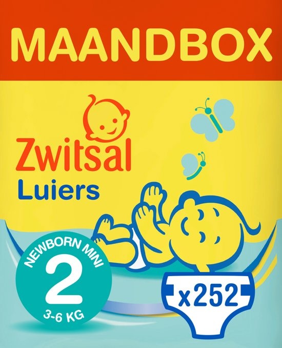 Zwitsal Diaper Mini size 2 6x42 pcs - 252 pcs.