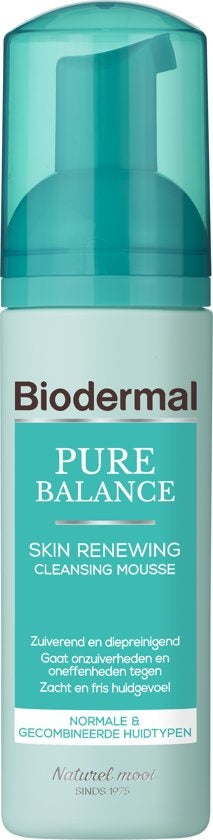 Biodermal Pure Balance Skin Renewing Cleansing Mousse - Gezichtsreinigings mousse - 150ml