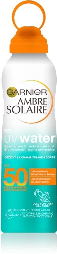 Garnier Ambre Solaire Uv Water Mist – Sonnenschutzspray – Lichtschutzfaktor 50 – 200 ml – wasserbeständig