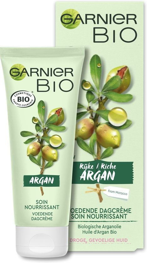 Garnier Bio Dagcrème -50 ml - Droge en gevoelige huid - Rijke Argan