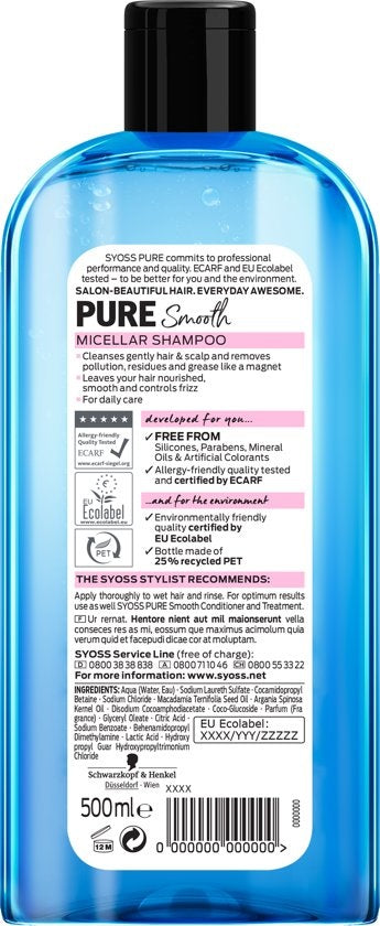 Pure Smooth Shampoo 500 ml