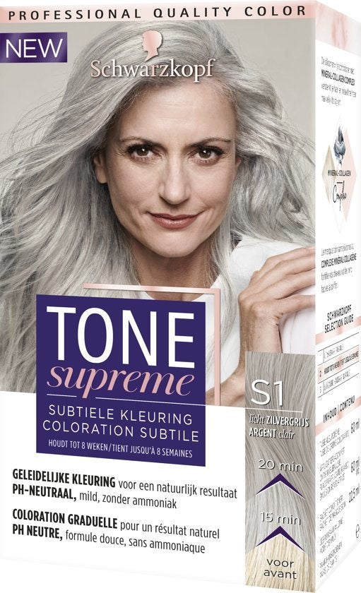 Tone Supreme S1 Licht Zilvergrijs 60 ml Haarverf