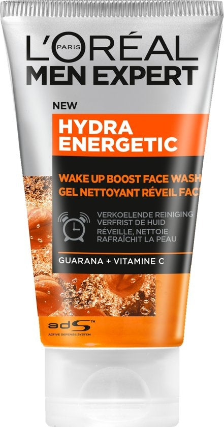 L'Oréal Paris Men Expert Hydra Energetic Reinigungsgel – 100 ml – Trockene Haut