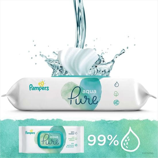 Pampers Aqua Pure Babytücher – 864 Stück