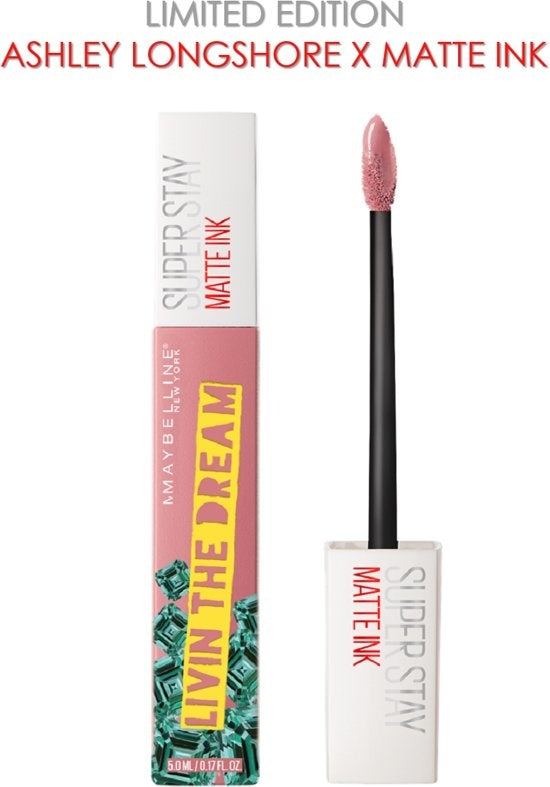 Maybelline Superstay Langhoudende Lippenstift - Matte Ink x Ashley Longshore - 10 Dreamer - Roze - Limited Edition