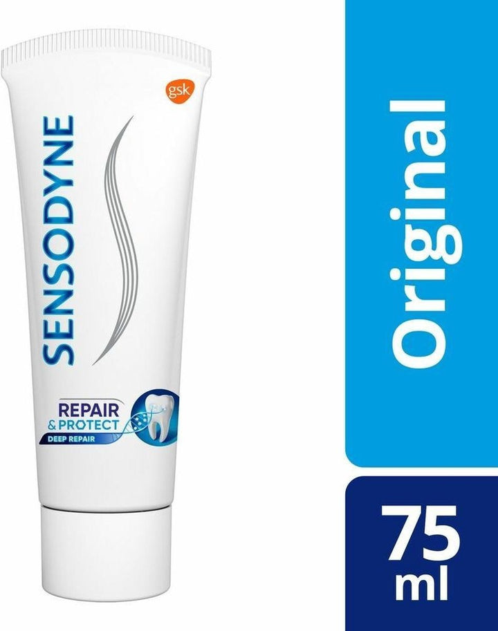 Sensodyne Repair &amp; Protect Deep Repair Zahnpasta für empfindliche Zähne 75 ml – Verpackung beschädigt