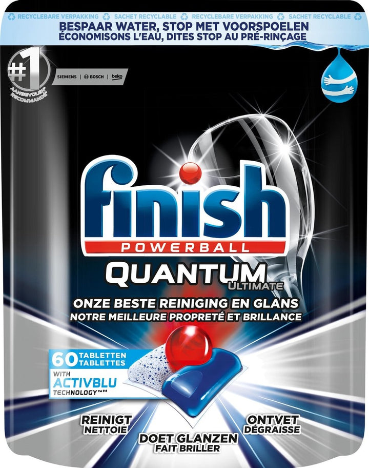 Finish Quantum Ultimate Degreaser Dishwasher Tablets - 60 Tabs