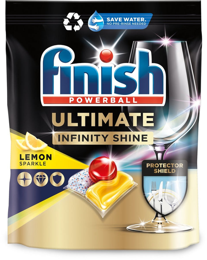 Finish Ultimate Infinity Shine Lemon Spülmaschinentabs – 80 Stück – Verpackung beschädigt