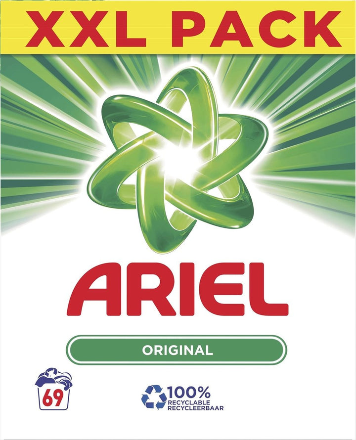 Ariel Washing Powder Original White - Detergent - 69 Washes - Value Pack