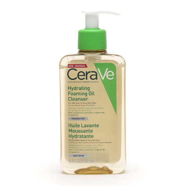 CeraVe - Hydrating Foaming Oil Cleanser - voor normale tot droge huid - 236ml - verpakking beschadigd/ pompje ontbreekt