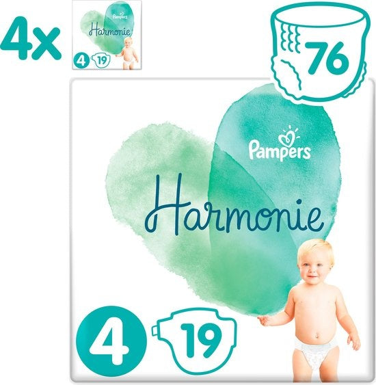 Pampers Harmonie / Pure Größe 4 (9-14 kg) 76 Windeln