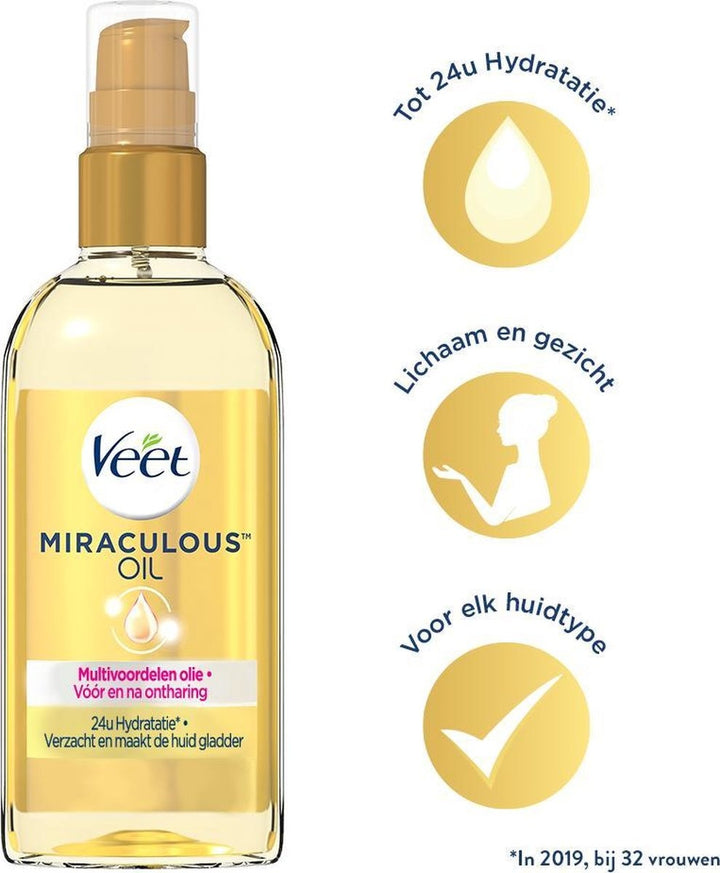 Veet Miraculous Oil – 100 ml – Verschluss fehlt