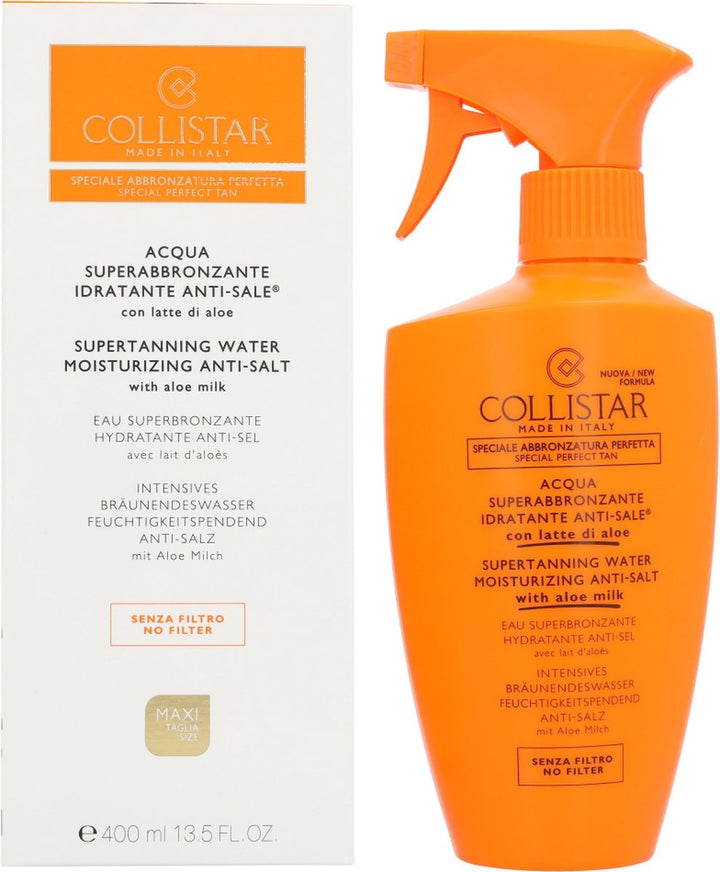 Collistar Supertanning Water Moisturizing Anti-Salt Sun Spray - 400 ml - Packaging missing.