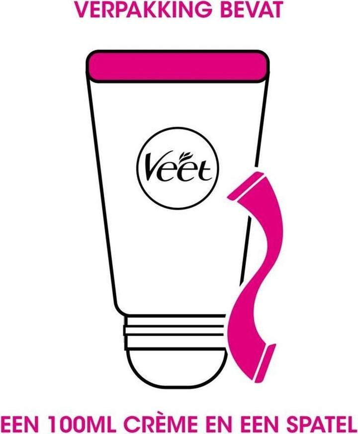 Veet Minima Haarentfernungscreme – Bikinizone und Achselhöhlen – Empfindliche Haut 100 ml