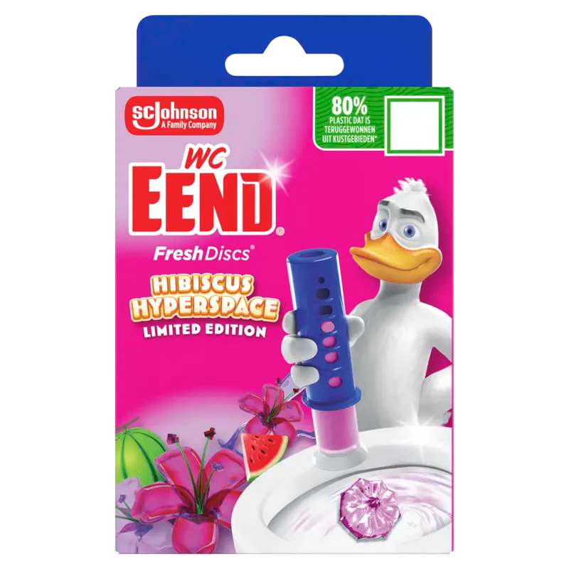 WC Eend Fresh Discs Houder + navulling Hibiscus Hyperspace Limited Edition