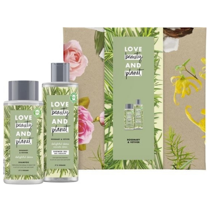 Love Beauty and Planet Rosemary &amp; Vetiver Gift Set - Shower Gel &amp; Shampoo